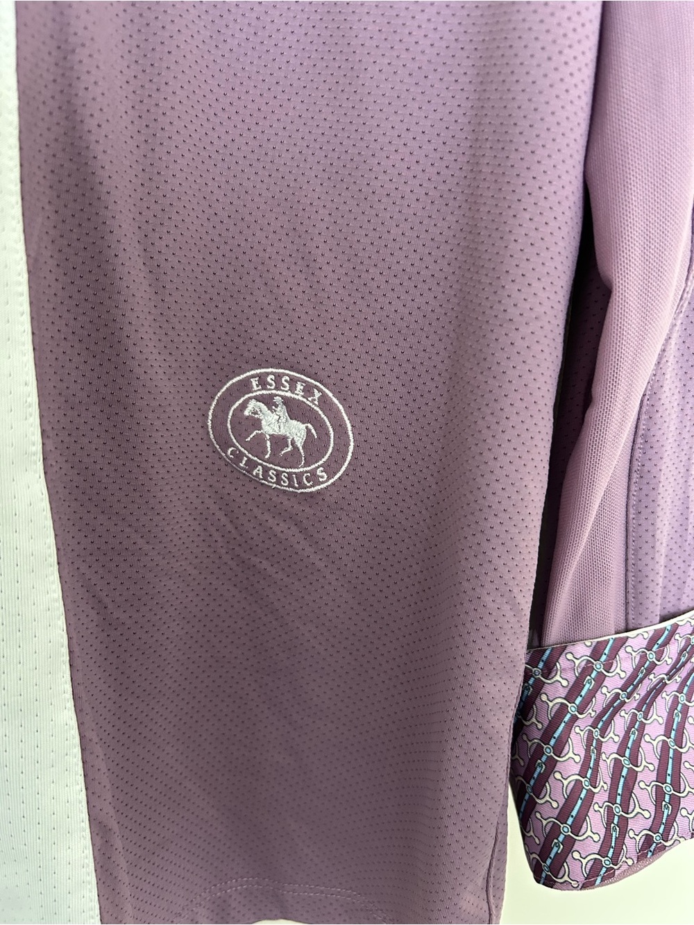Essex Classics Equestrian Collared Show Shirt Top Size XL Purple - Picture 4 of 5